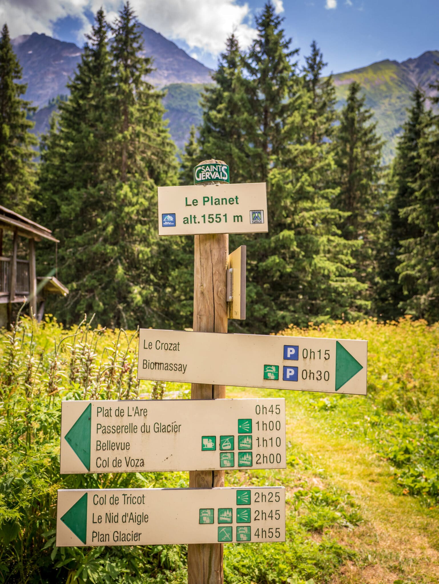 balisage sentiers randonnée pays du mont-blanc panneaux