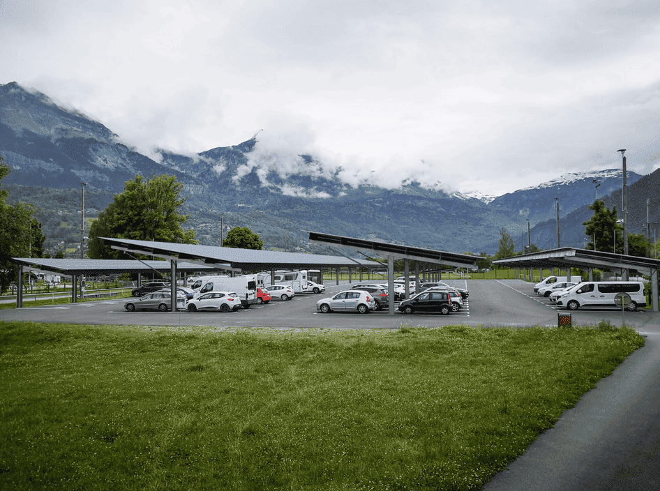 parking solaire photovoltaique saint-gervais pays du mont blanc energie