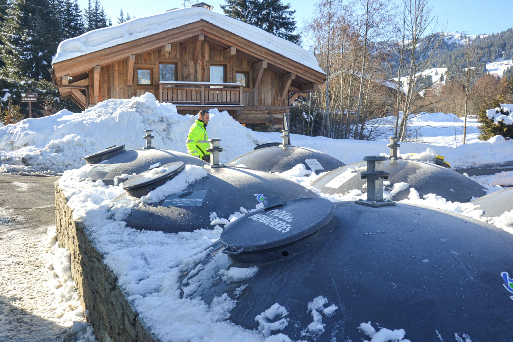 collecte dechets hiver pays du mont blanc bennes PAV