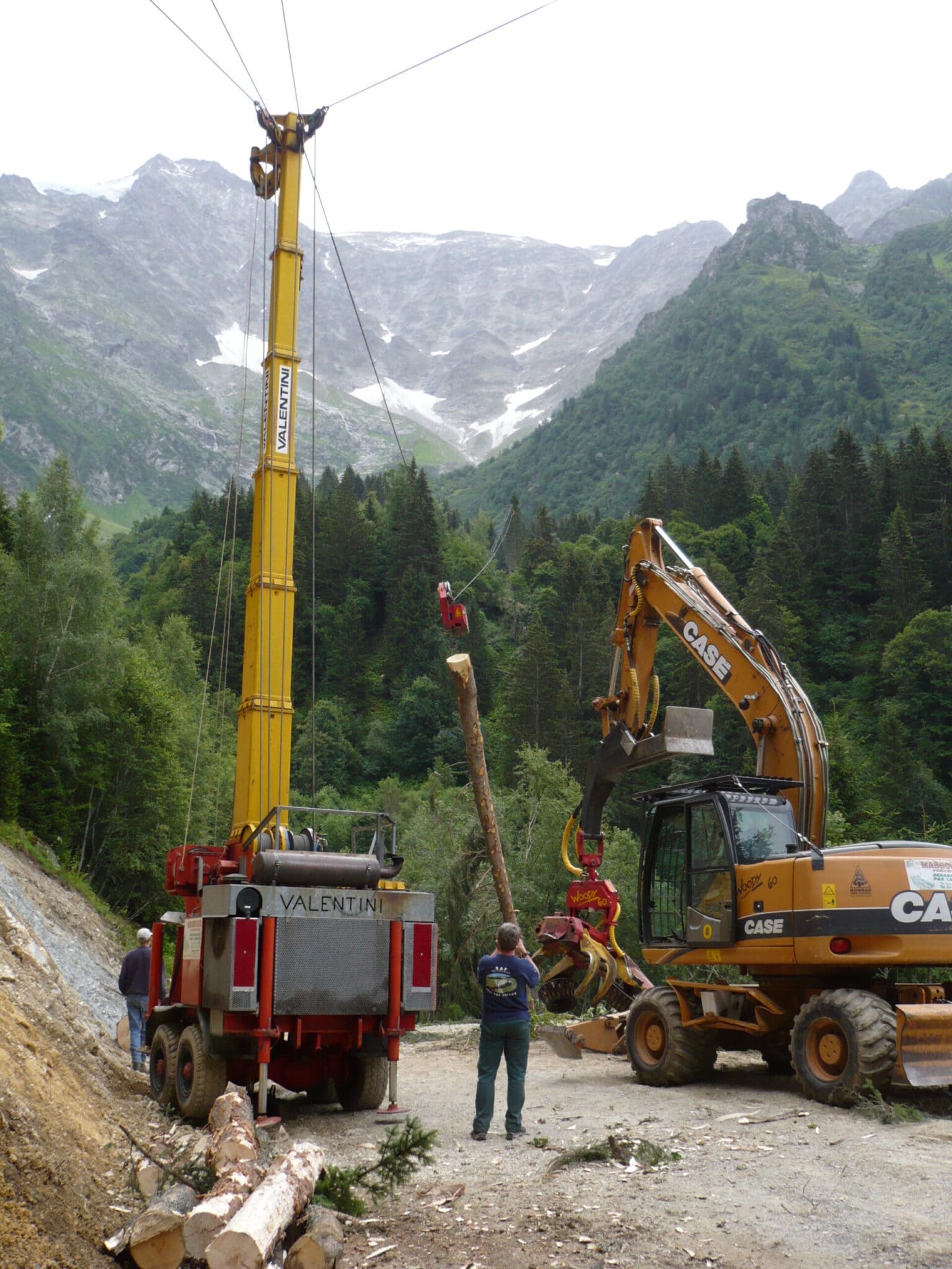 pays du mont-blanc débardage par câble forêt gestion forestière